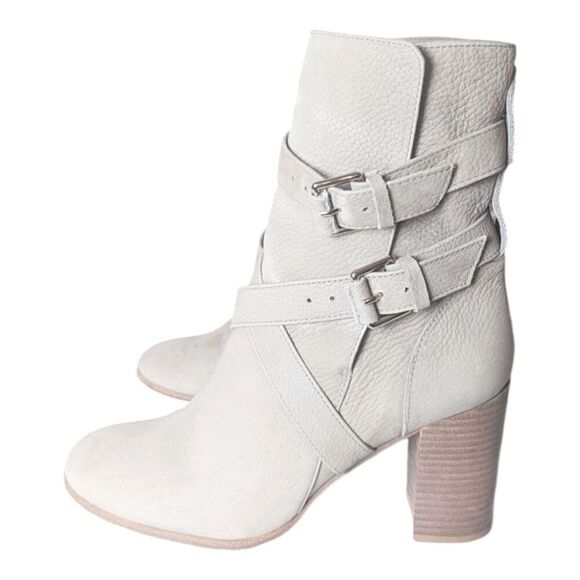 KATE SPADE Lexy Grey Leather Heeled Boot Size 7.5M - Picture 3 of 9